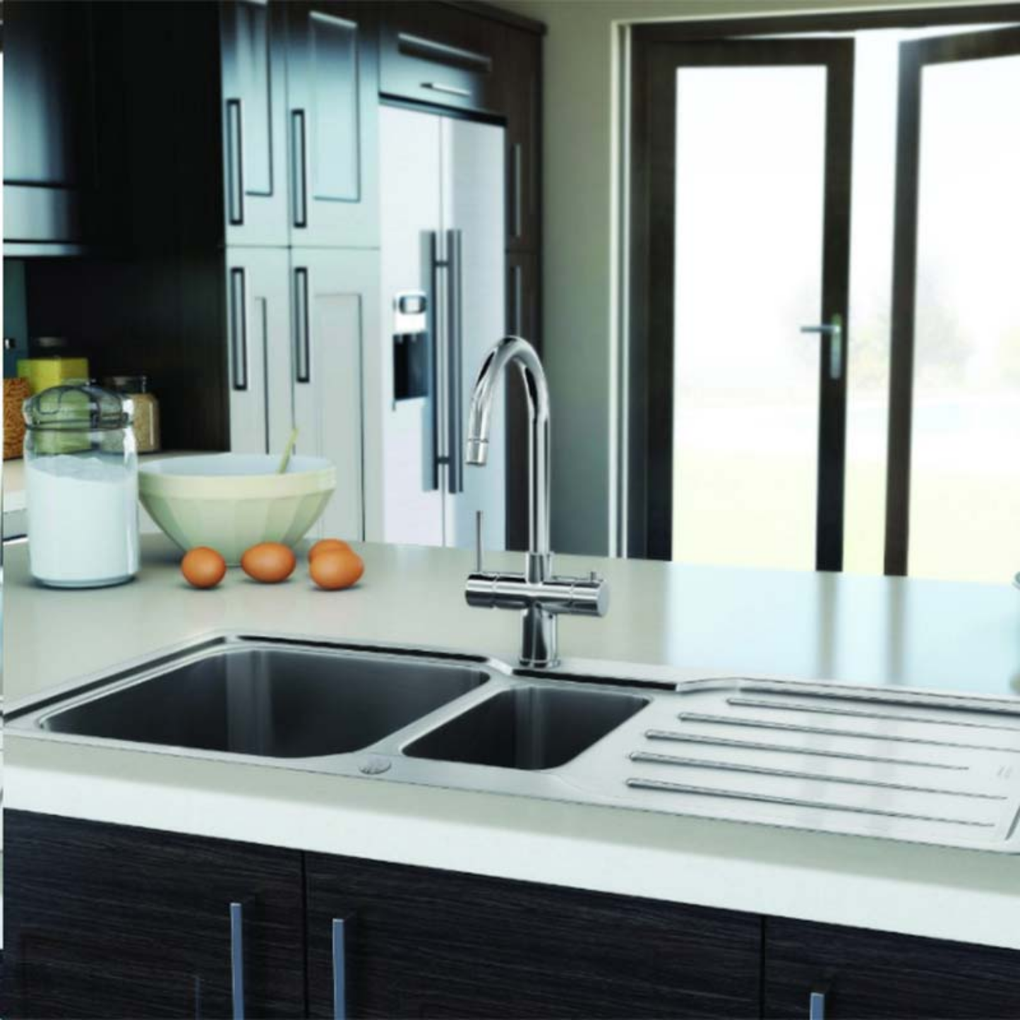 Carron Phoenix Adelphi 150 1.5 Bowl Inset Sink (Stainless Steel) – 127.0285.739