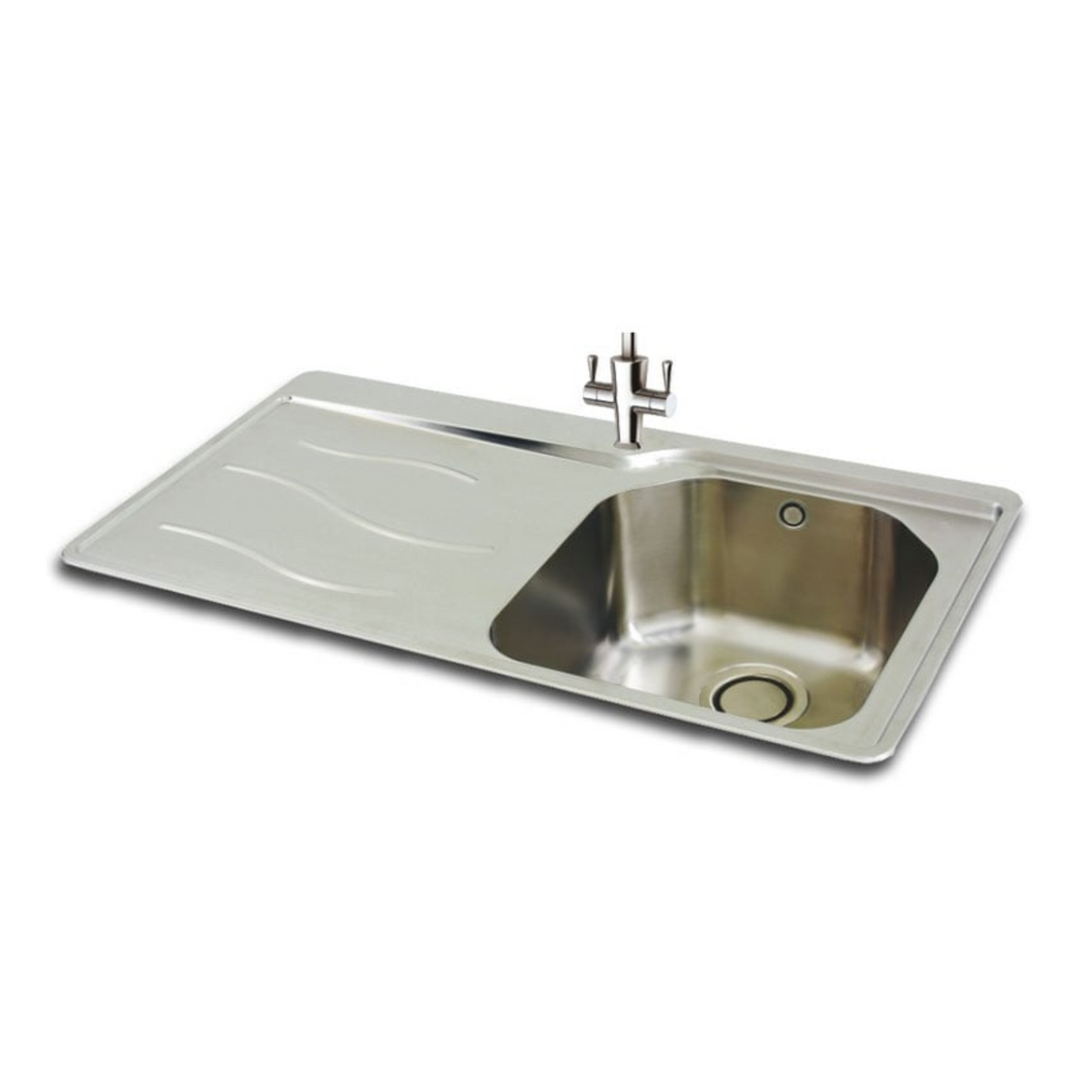 Carron Phoenix Maui 90 Right Drainer Sink (Stainless Steel) - 101.0155.119
