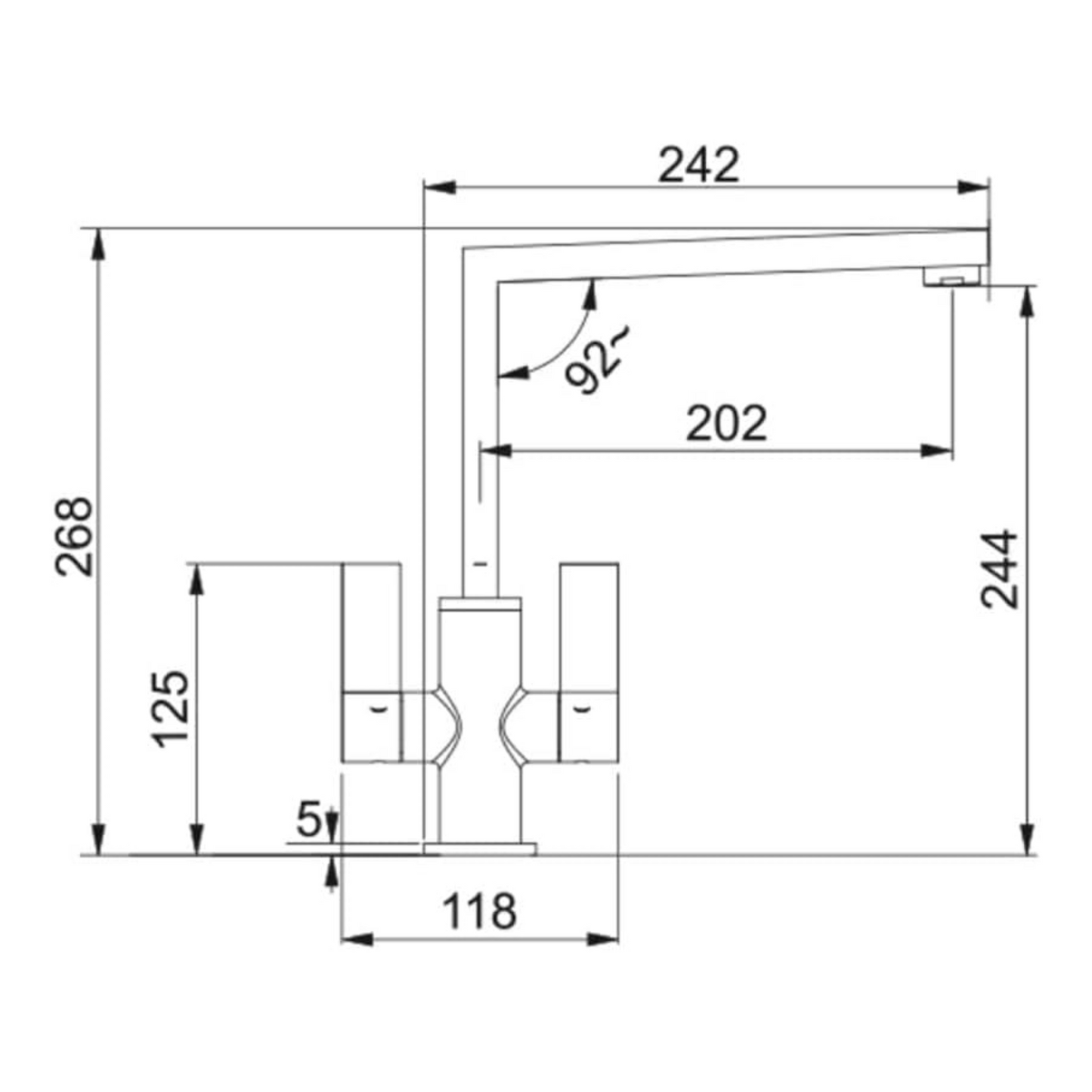 Franke Bern Tap (Chrome) - 115.0153.231
