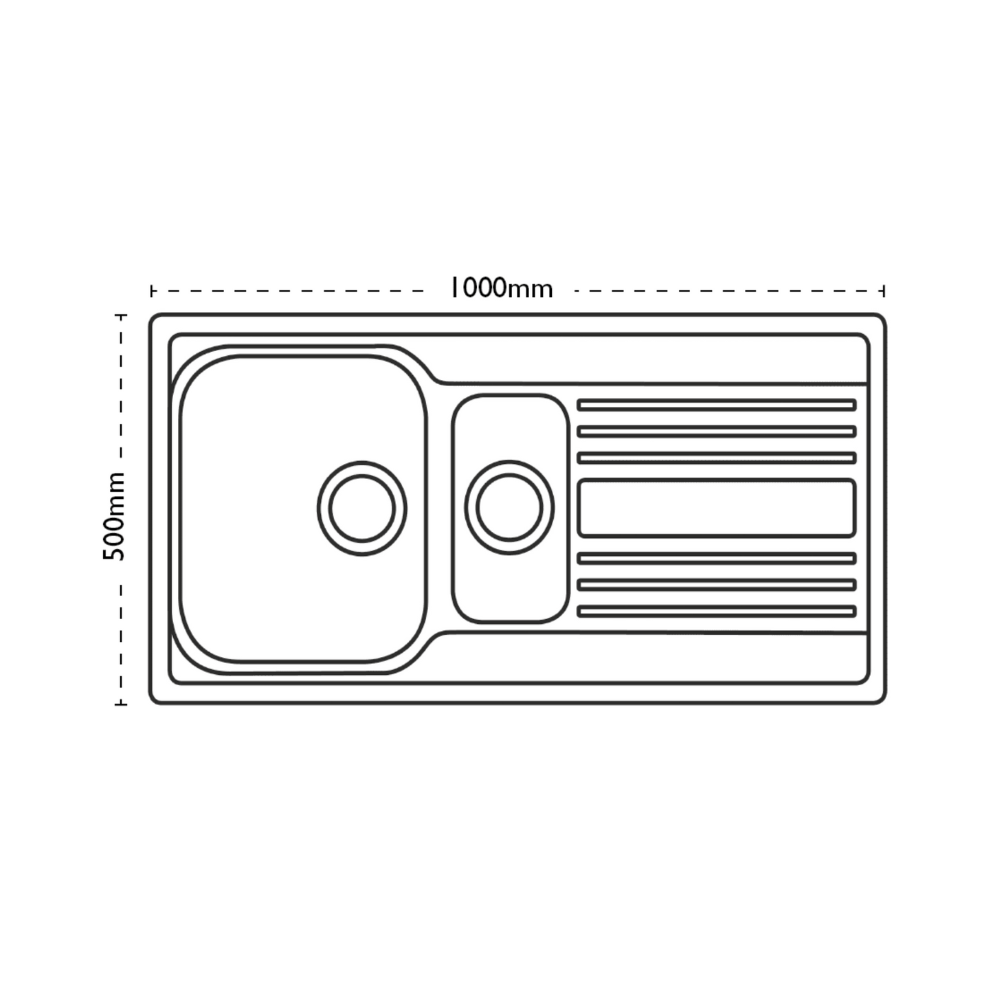 Carron Phoenix Rapid 150 Sink (Stainless Steel) - 101.0493.239
