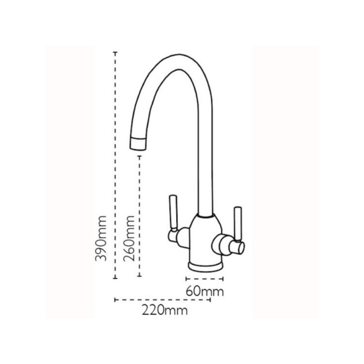 Carron Phoenix Dante Two Lever Tap (Chrome) - 115.0068.382