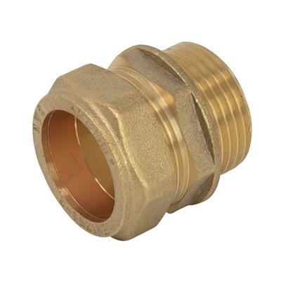 Compression Straight Male Connector (Brass) 15mm x 3/8" - COSAM-15C