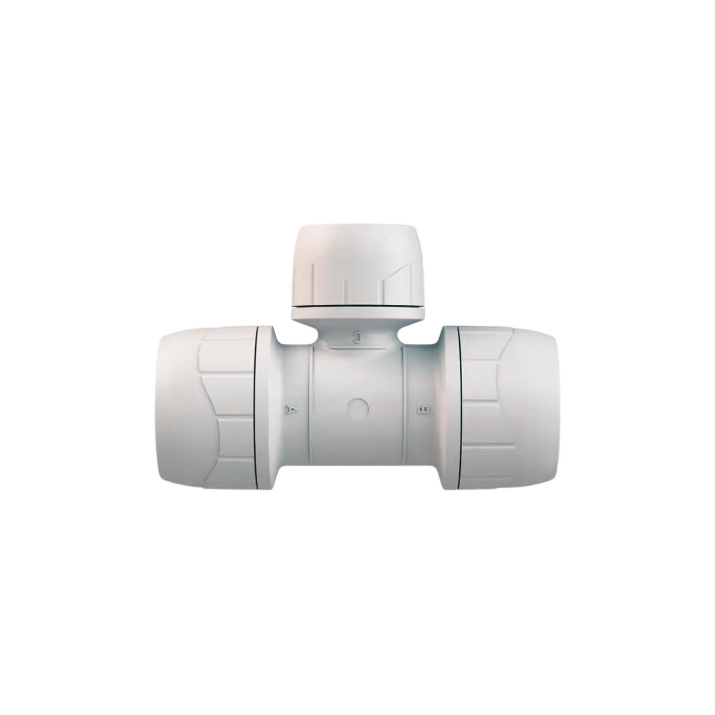 Polypipe Polyplumb Enhanced Branch Reducing Tee 22mm x 22mm x 10mm - PB112210EW