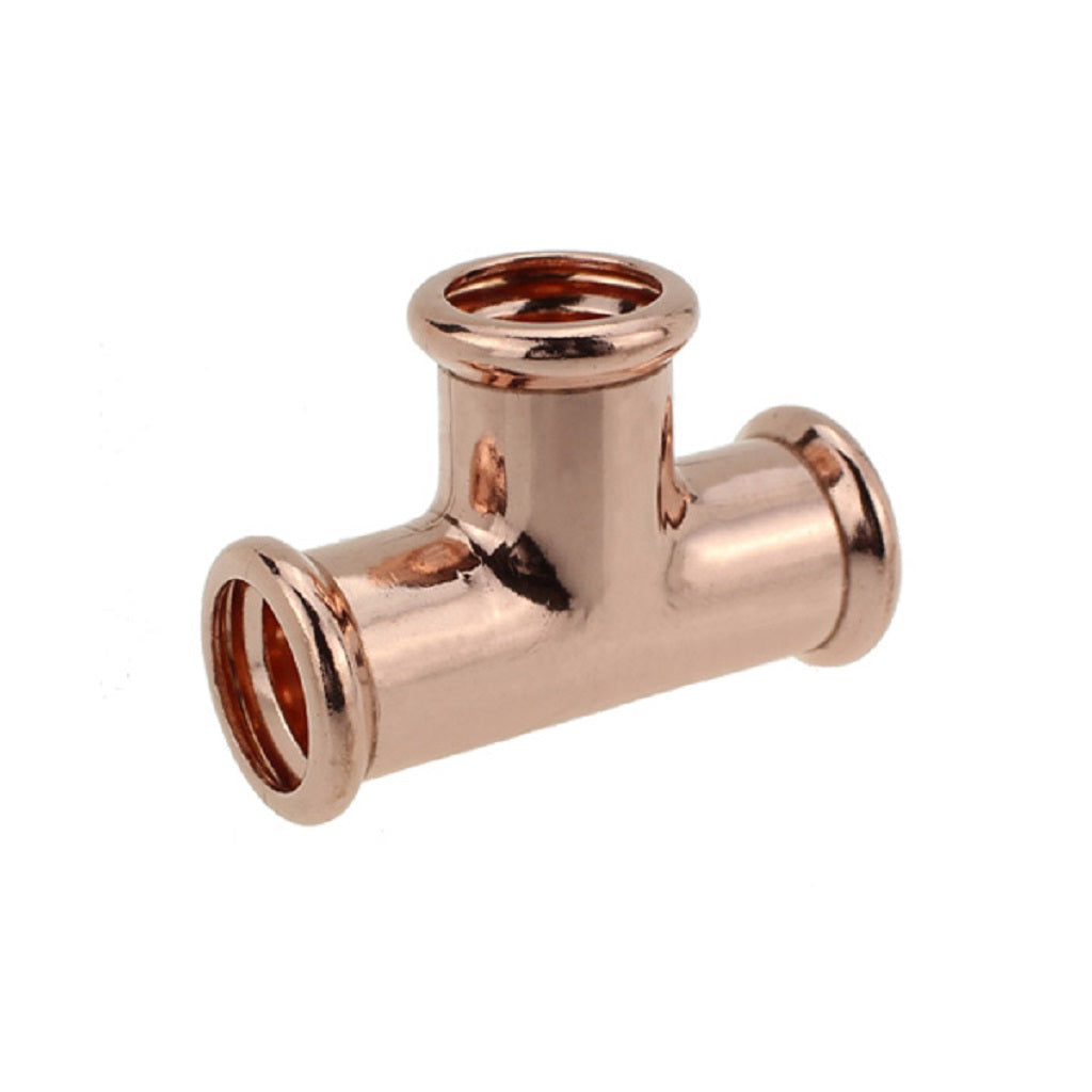 PressFit Water Equal Tee (Copper) 42mm – PFWET-42