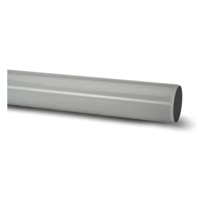 Polypipe Plain‑Ended Soil Pipe (Grey) 110 mm x 2.5m - P425G