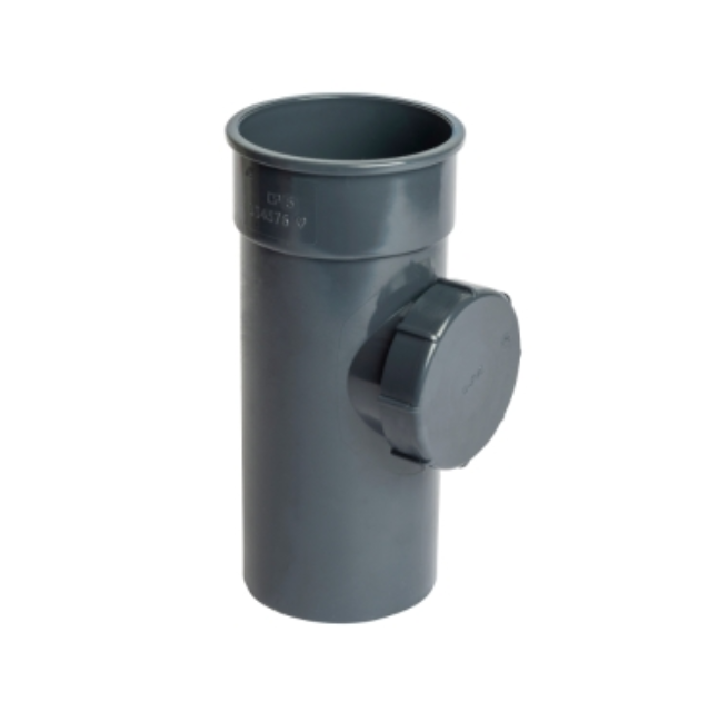 Wavin Osma RoundLine Access Pipe with Screwed Door (Anthracite Grey) 68mm – 0T274AG