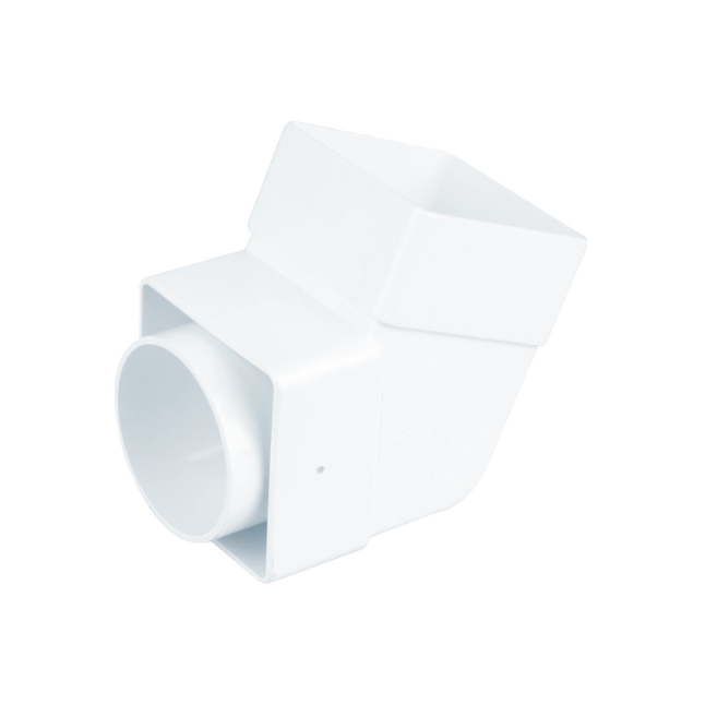 61mm Osma SquareLine Offset Bend Socket - Wavin (White) – 4T825W