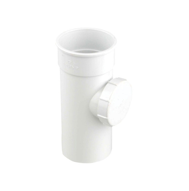 Wavin Osma RoundLine Access Pipe with Screwed Door (White) 68mm – 0T274W