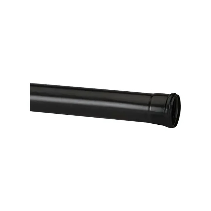 Polypipe PolySoil Spigot Socket Soil Pipe (Black) 82mm x 3m - SP330B
