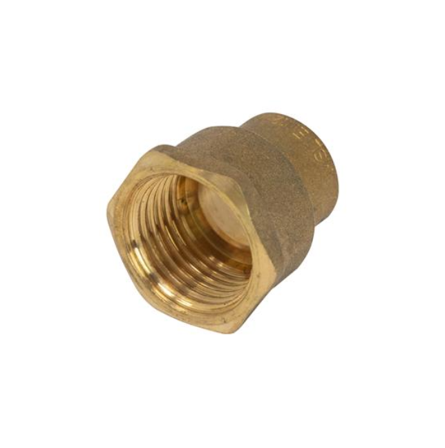 Endfeed Straight Connector (Brass) 15mm x ¼" BSP Female – EFSAF-15B