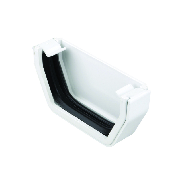 100mm Osma SquareLine External Stop End - Wavin (White) – 4T811W