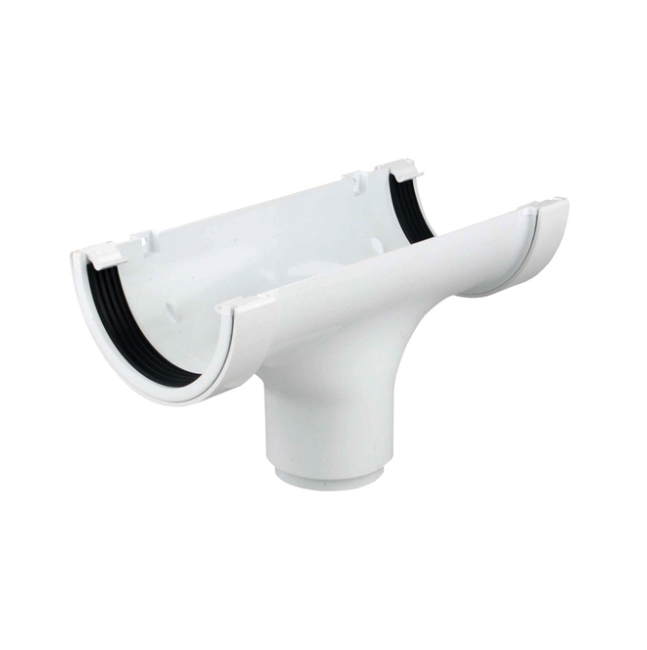 Wavin Osma RoundLine Straight Running Outlet (White) 112mm – 0T624W