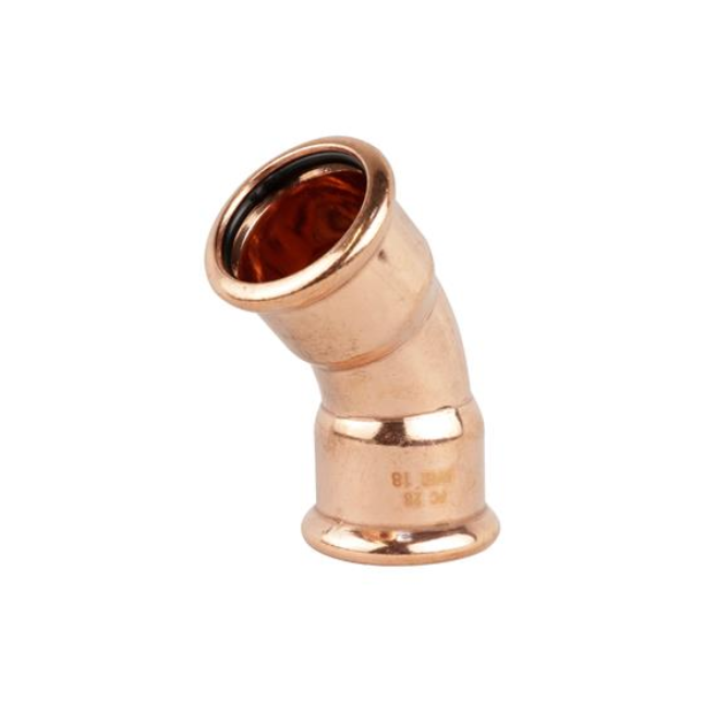 PressFit Water 45° Elbow (Copper) 42mm – PFWE/45-42