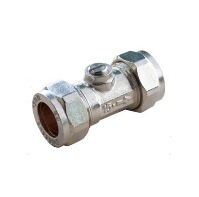 GENBRA 1/4 Turn Isolating Valve (Chrome) 15mm – BFIVQ-15W