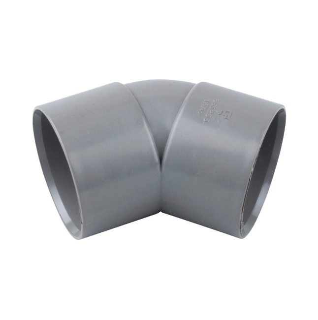 40mm OsmaWeld Solvent-Weld Waste 45° Bend - Wavin (Grey) – 5Z163G