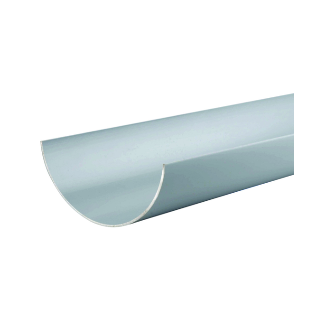 Wavin Osma RoofLine Half-Round Gutter (Grey) 150mm x 4M – 6T674G
