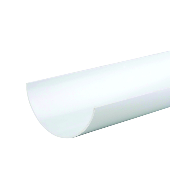 112mm x 4M Osma RoundLine Gutter - Wavin (White) – 0T074W