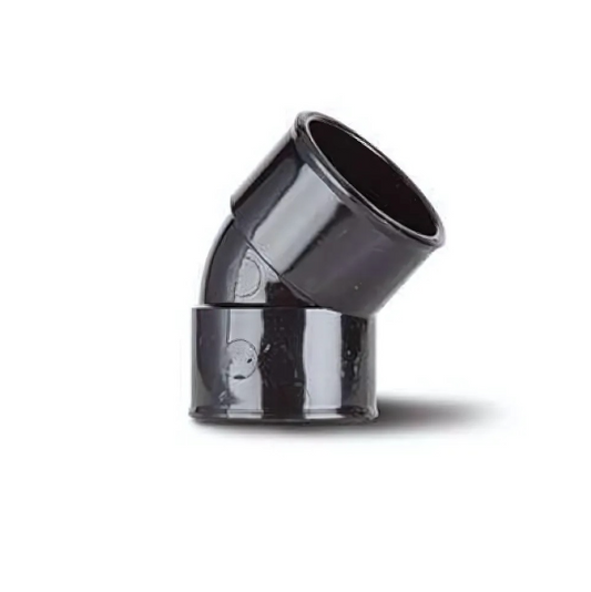 50 mm x 45° Obtuse Bend - Polypipe Waste System (Black) – MU313B