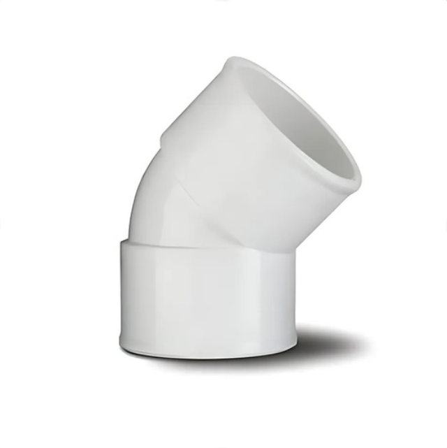 Polypipe System 2000 Solvent‑Weld Obtuse Bend (White) 32 mm x 45°– MU113W