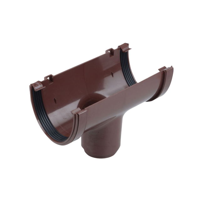 Wavin Osma Deepline Running Outlet (Brown) 113mm x 68mm – 9T906N
