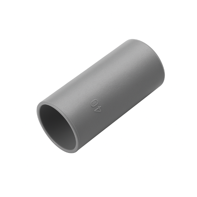 Wavin OsmaWeld Solvent-Weld Double Socket Coupler (Grey) 21.5mm – 1E104G