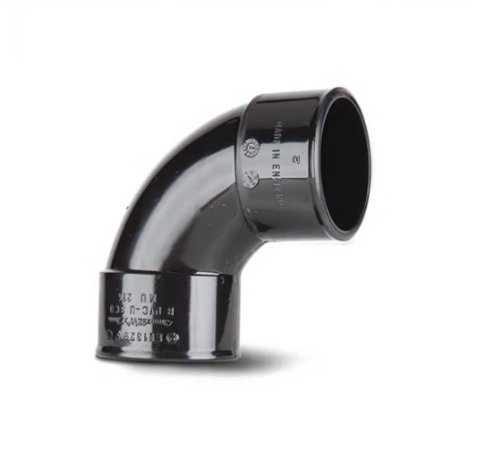 50 mm Swept Bend - Polypipe Waste System (Black) – MU314B