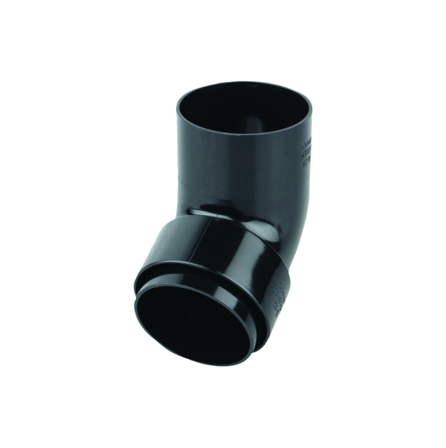 68mm Osma RoundLine Offset Bend Spigot - Wavin (Black) – 0T026B