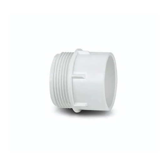 50 mm Socket × Male Iron Adaptor - Polypipe Waste System (White) – MU322W