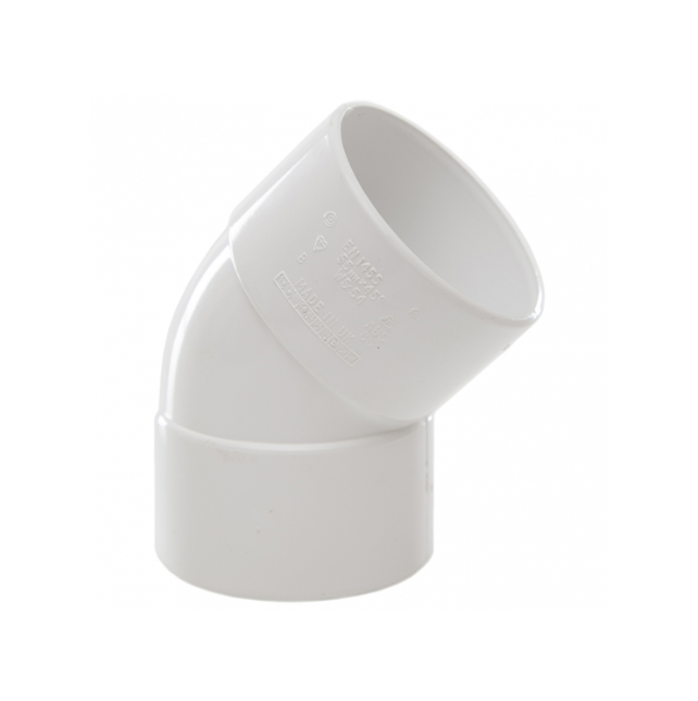Polypipe Waste System Obtuse Bend (White) 50 mm x 45°– WS54W