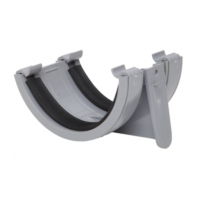 112mm Half Round Gutter Union Bracket - Polypipe (Grey) - RR102G