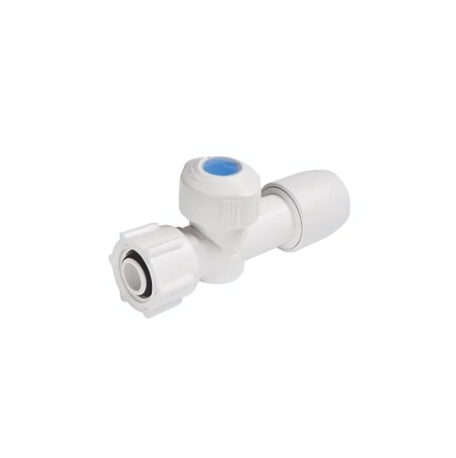 Hep2O Straight Service Valve (White) 15mm x 1/2" - HX18/15W