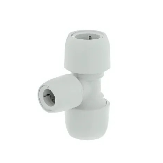 Wavin Hep2O Reducing Tee (White) 22mm x 22mm x 10mm – HD13A/22W