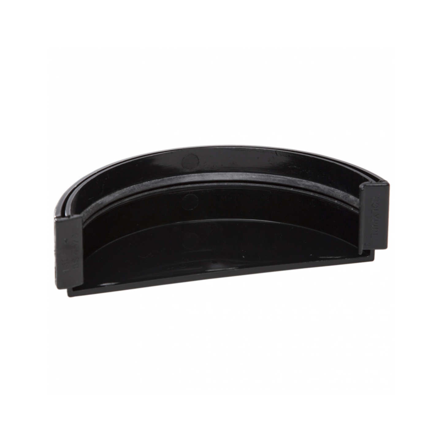 Polypipe Half‑Round Gutter External Stop‑End (Black) 150 mm - RL607B