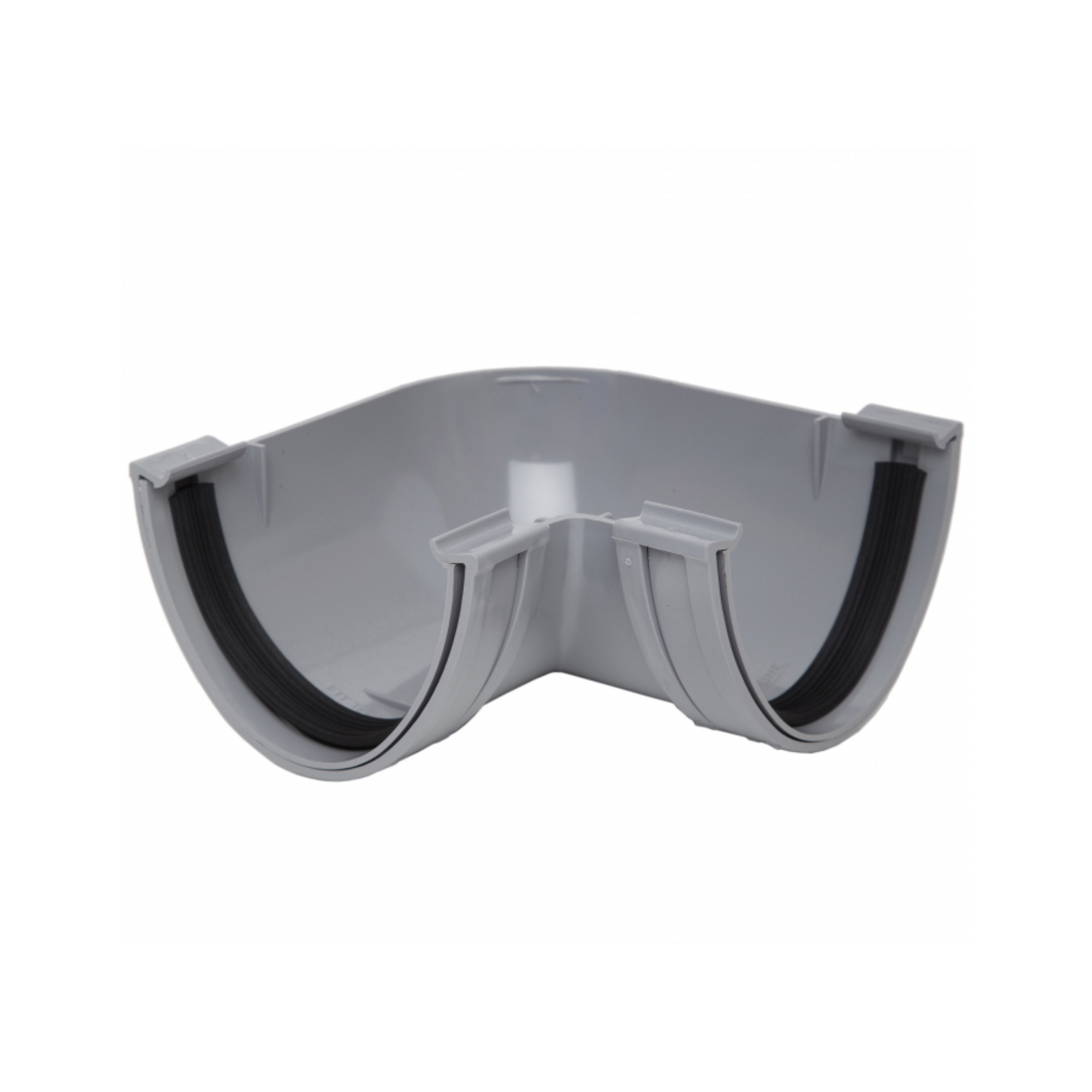 Polypipe Polyflow Deep Capacity Gutter (Grey) 90° 117mm - RD503G