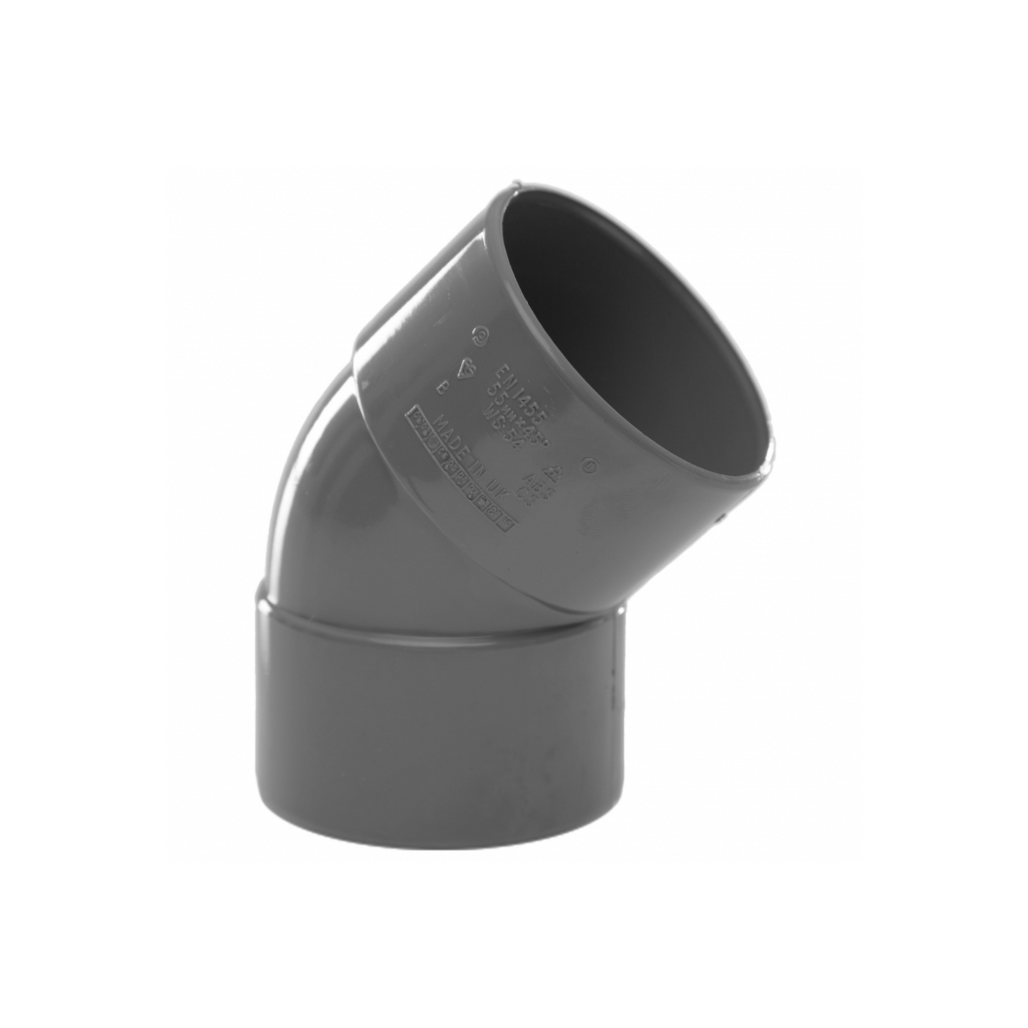 Polypipe Waste Solvent Weld Abs 45 Inch Obtuse Bend (Grey) 50mm - WS54G