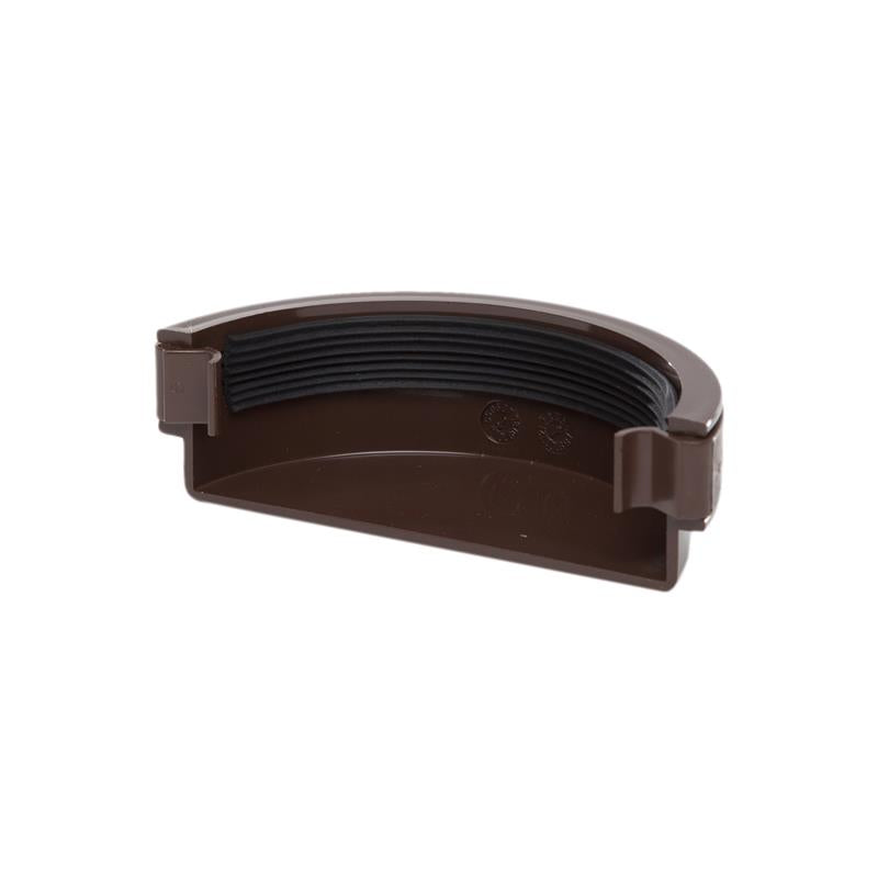 Polypipe External Gutter Stop End (Brown) 112mm - RR107BR