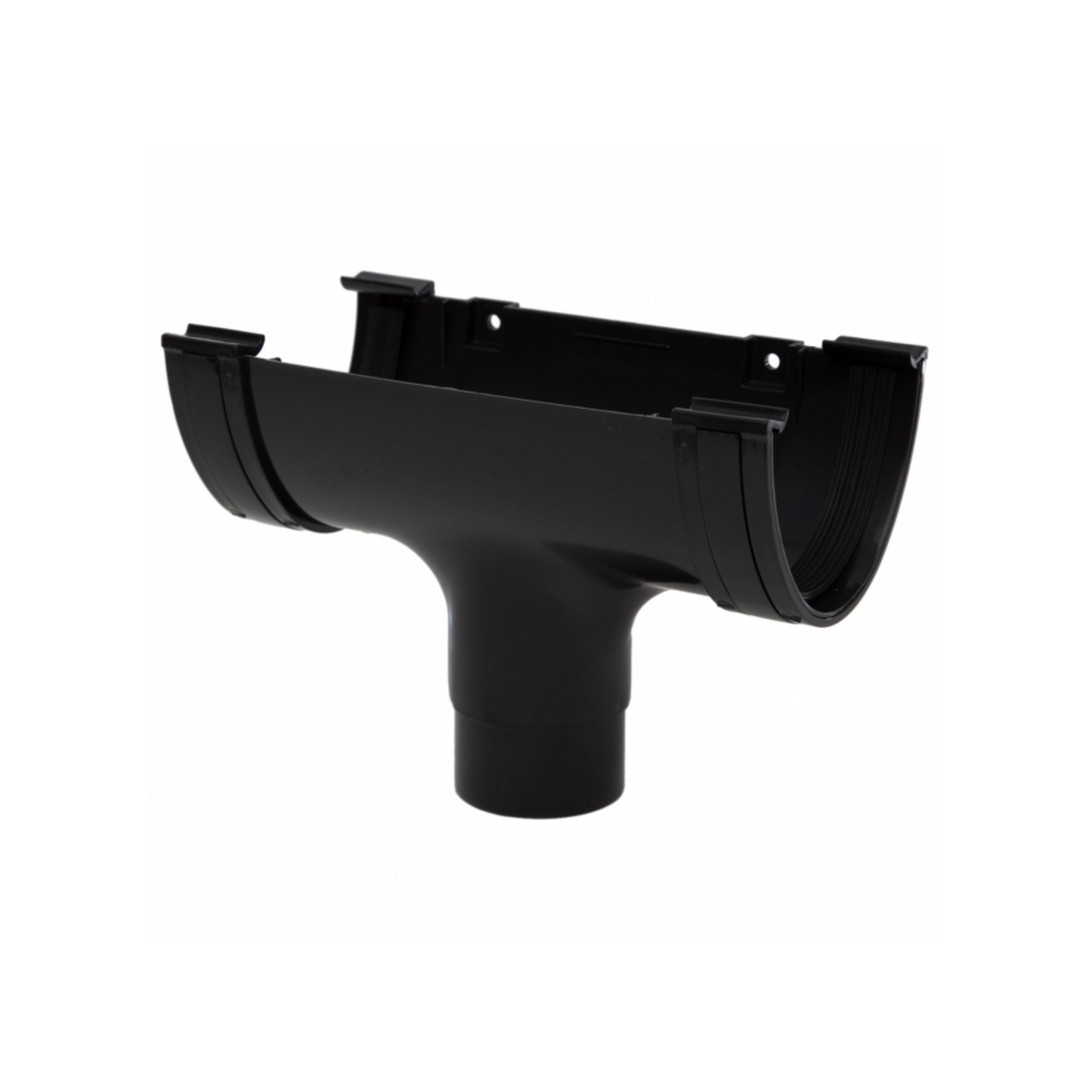 Polypipe Polyflow Gutter Running Outlet (Black) 117mm - RD505B