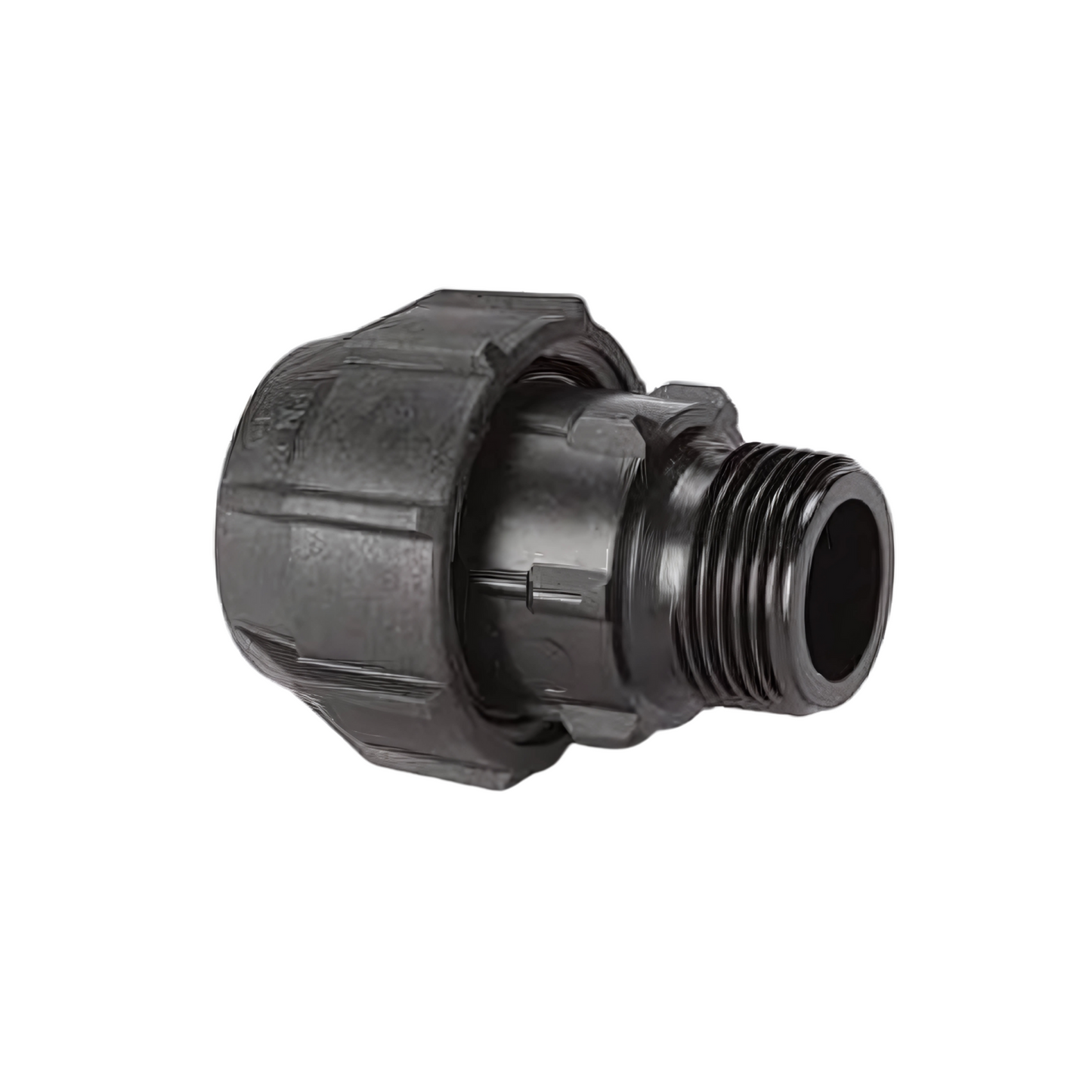 PolyFast 3/4" Imperial Male Iron x PE Coupler - Polypipe (Black) - 49034
