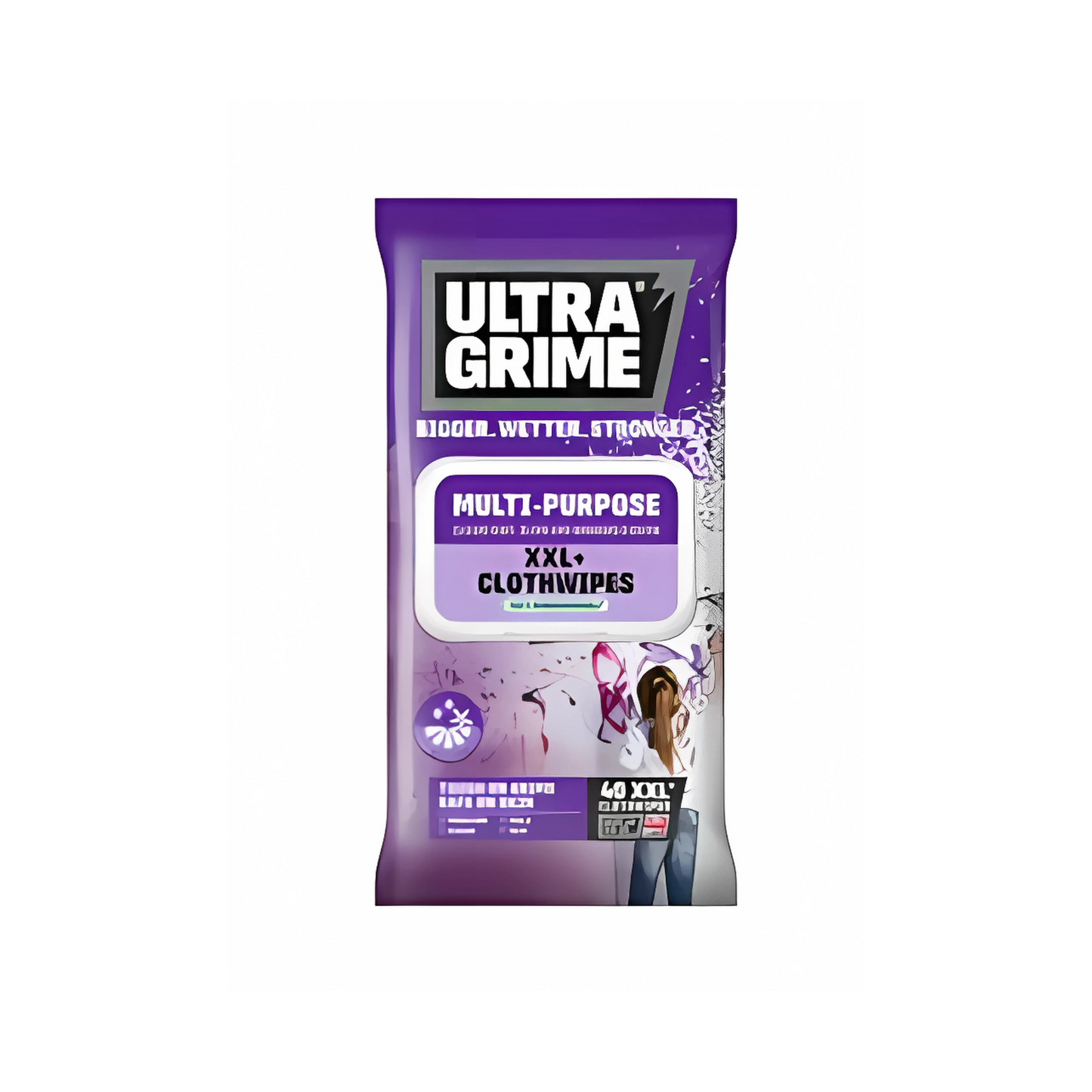 UltraGrime Life Multi-Purpose Pomelo Wipes (White) Pack of 40 - 5410