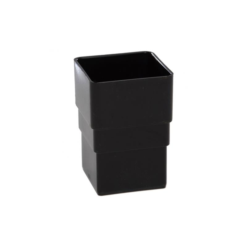 Polypipe Square Downpipe Connector (Black) 65mm - RS225B
