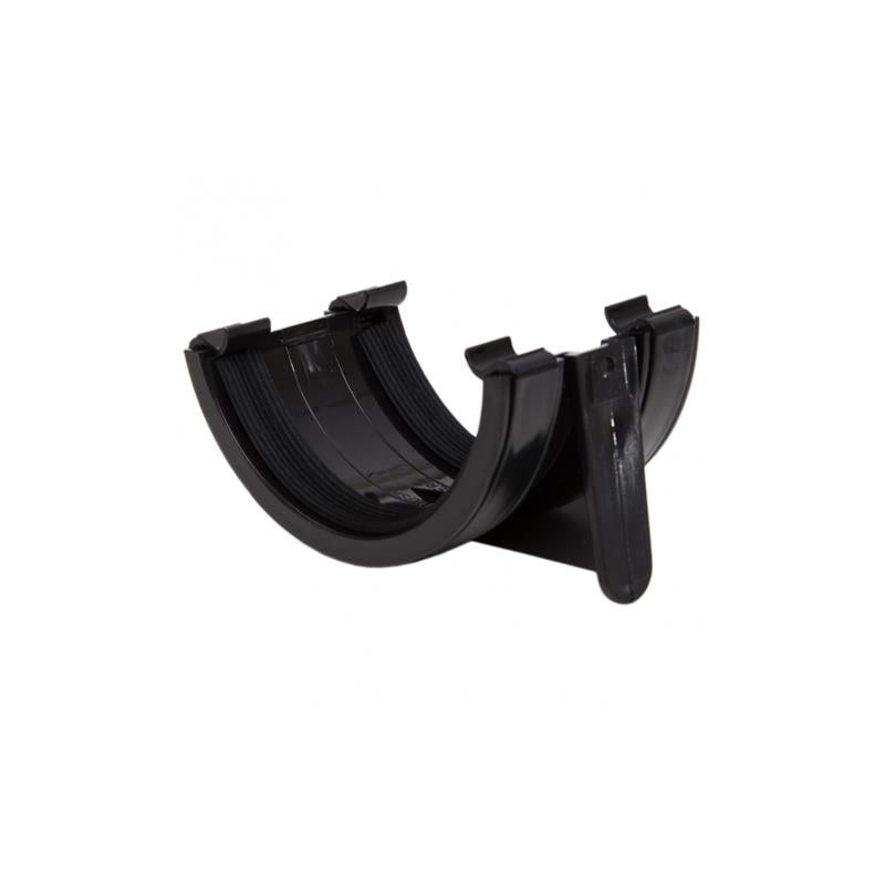 Polypipe Half-Round Union Bracket (Black) 112mm - RR102B