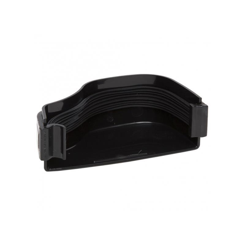 Polypipe External Right-Hand Stop End (Black) 130mm - ROG17B