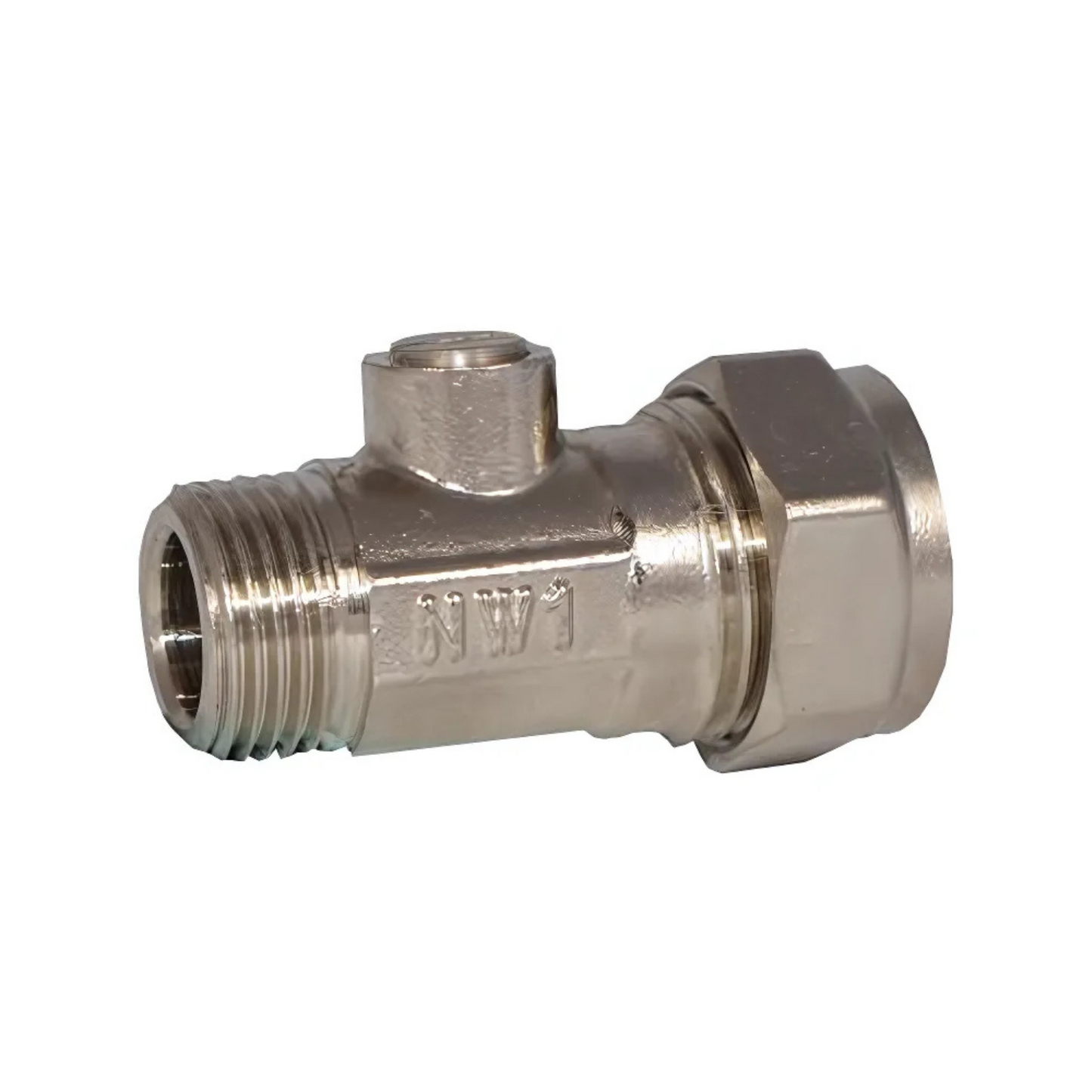 Genbra Isolation Valve Flat Face (Chrome) 15mm x 3/8" - BFIVFF-15C