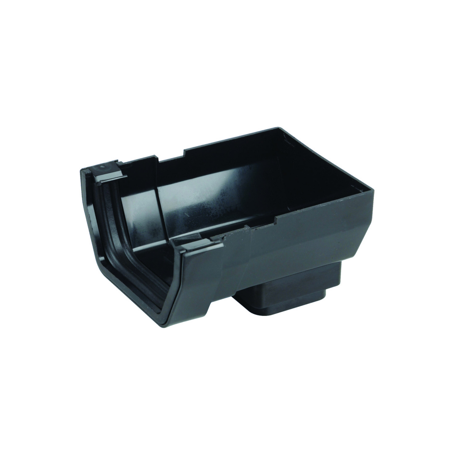 100mm Osma Squareline Stop End Outlet - Wavin (Black) - 4T807B