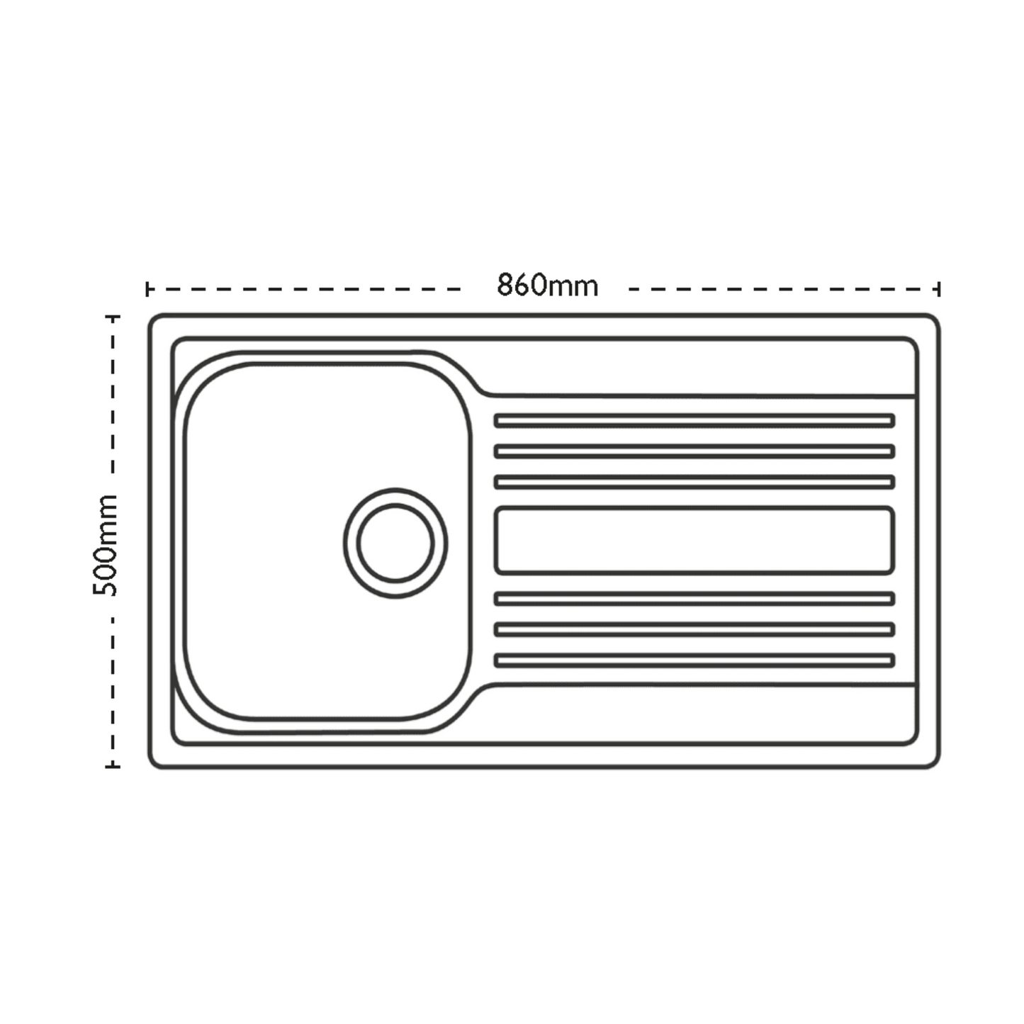 Carron Phoenix Rapid 90 Sink (Stainless Steel) - 101.0493.238