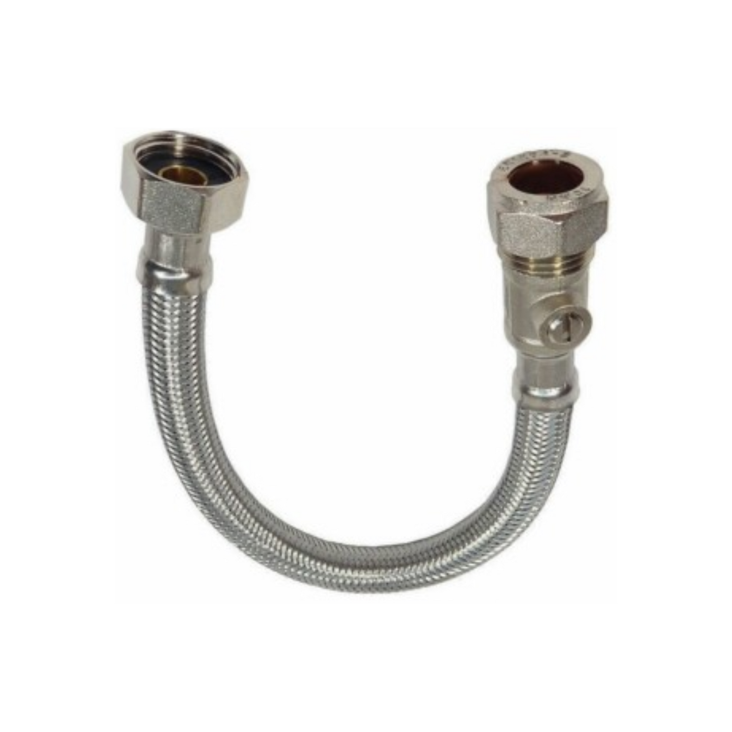 Wavin Hep2O Flexi Tap Connector (Stainless‑Steel Braid) 300mm 15mm × ½″ BSP – C3030697