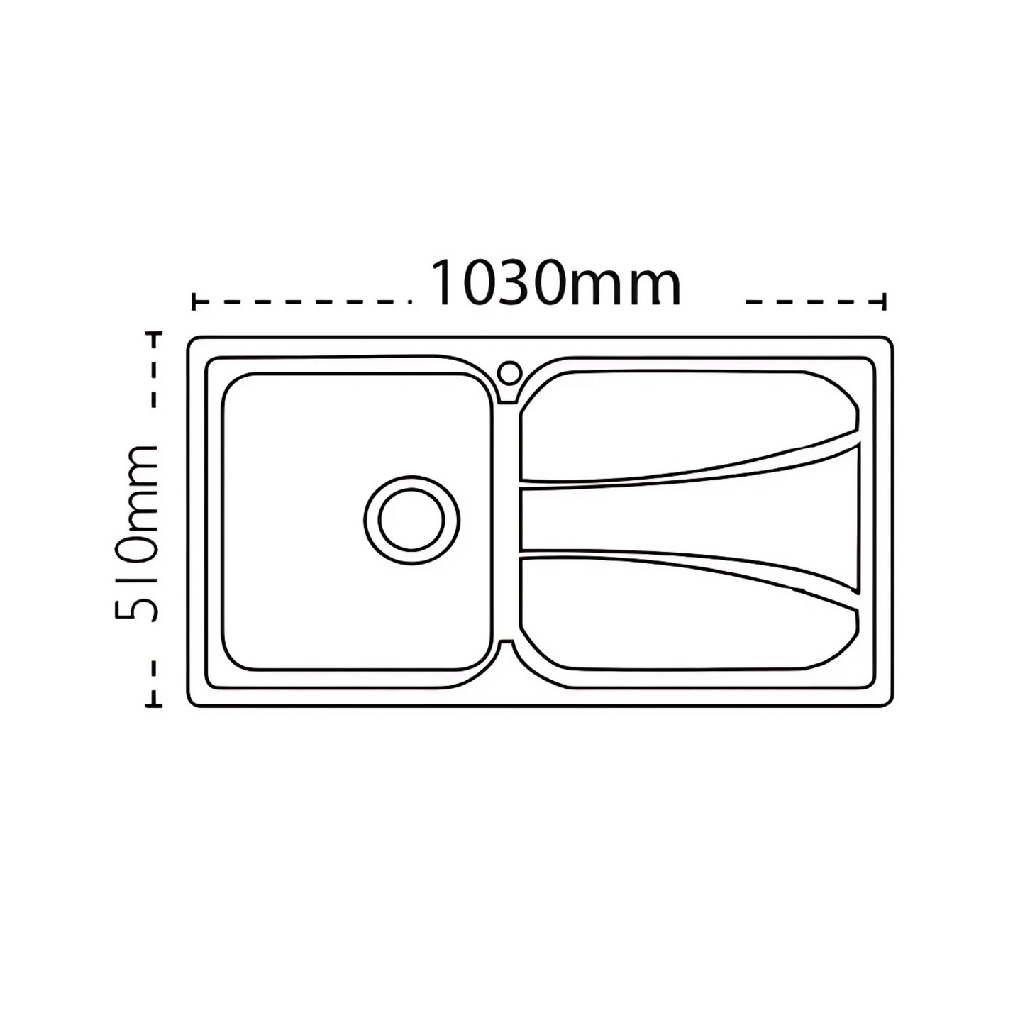 Carron Phoenix Zeta 1.0 Bowl Inset Sink (Stainless Steel) – 101.0043.154