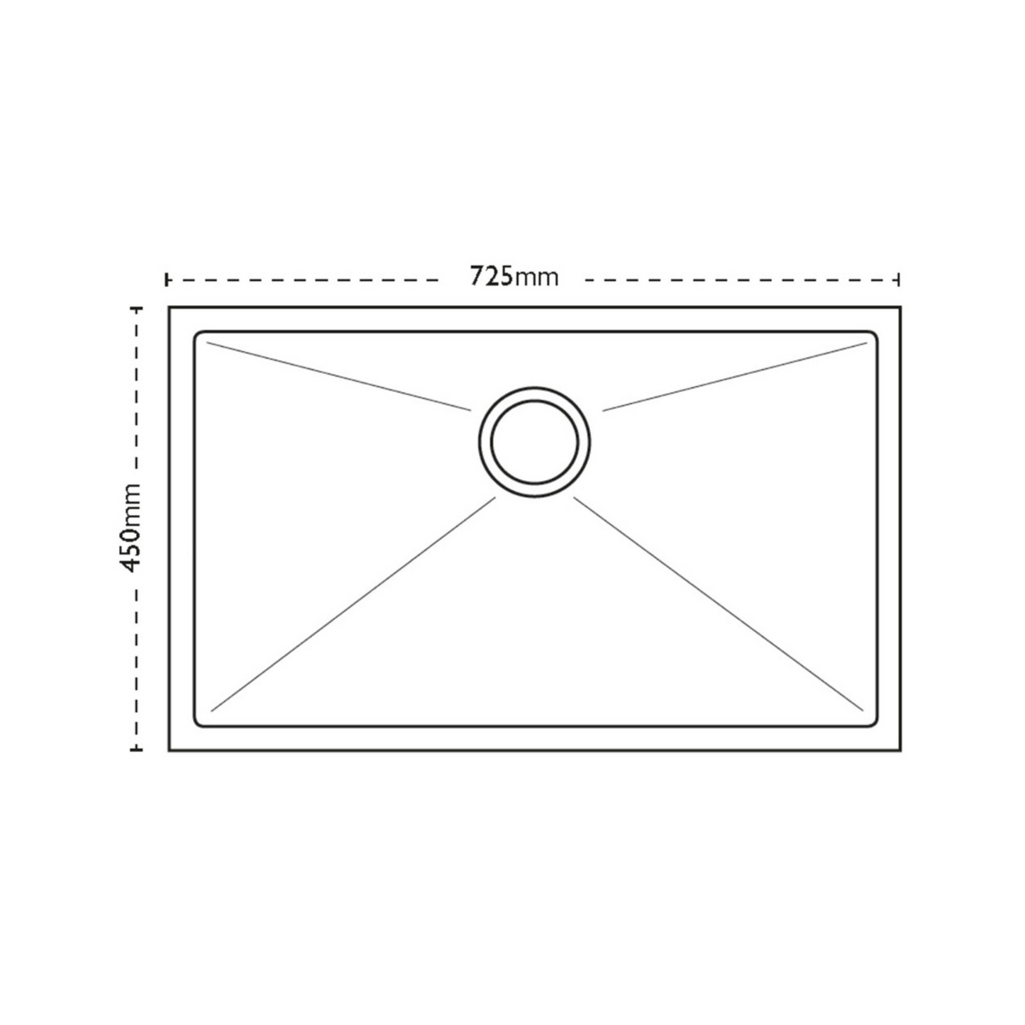 Carron Phoenix Deca XL 1.0 Bowl Undermount Sink with Waste (Stainless Steel) – 127.0437.219