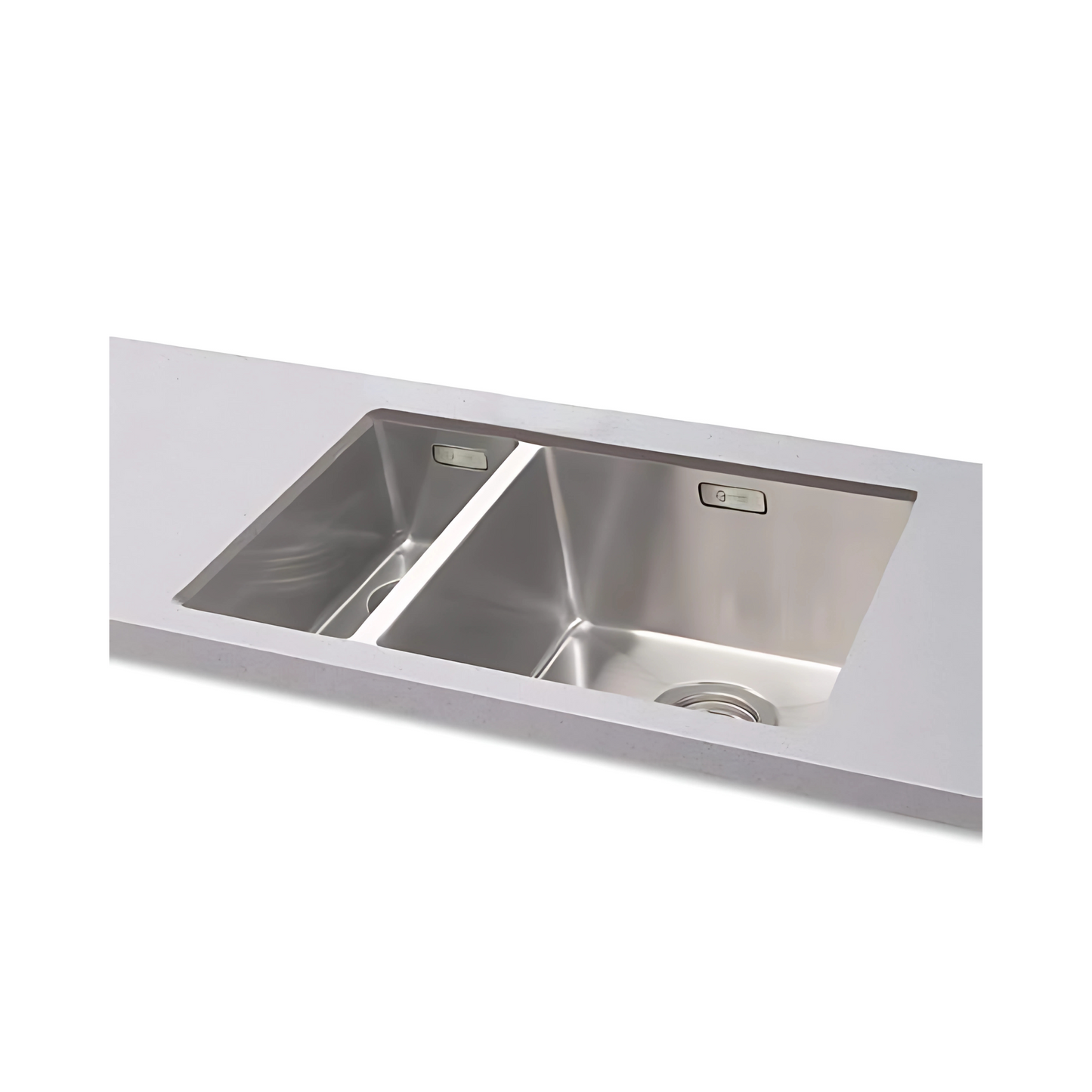 Carron Phoenix Deca 150 1.5 Bowl Sink – Left-Hand Small Bowl, Inset/Undermount (Stainless Steel) – 127.0442.746