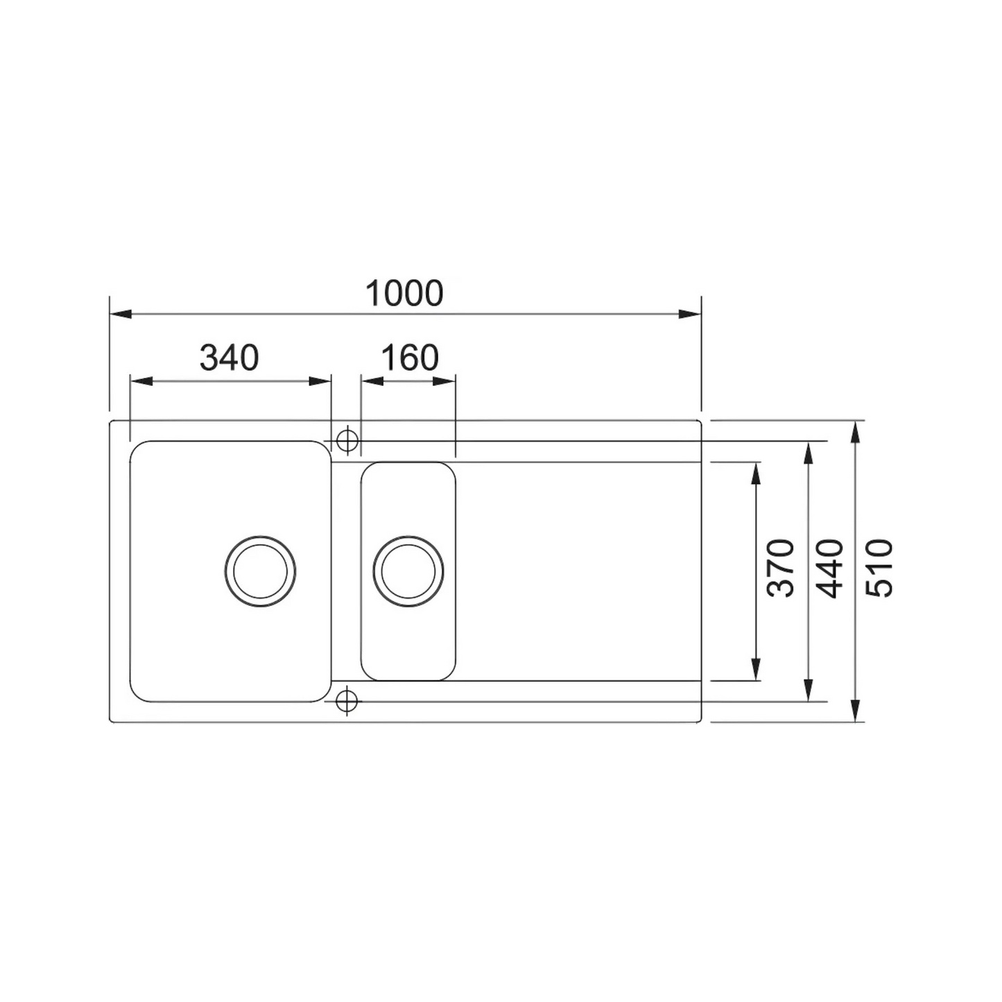 Franke Orion OID 651 Reversible (Polar White) - 114.0381.759